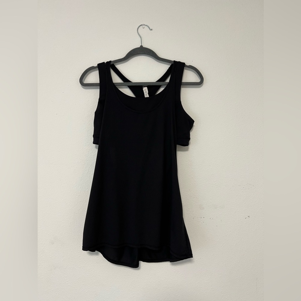 lululemon athletica Black Tank Top with Built-In Shelf Bra